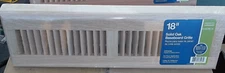 18" Wooden Solid Oak Baseboard Grille unfinished  2 Way Air  Deflection