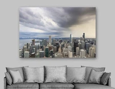 Chicago Gift, Chicago Skyline Wall Art, Ready To Hang Canvas,Framed Print & more