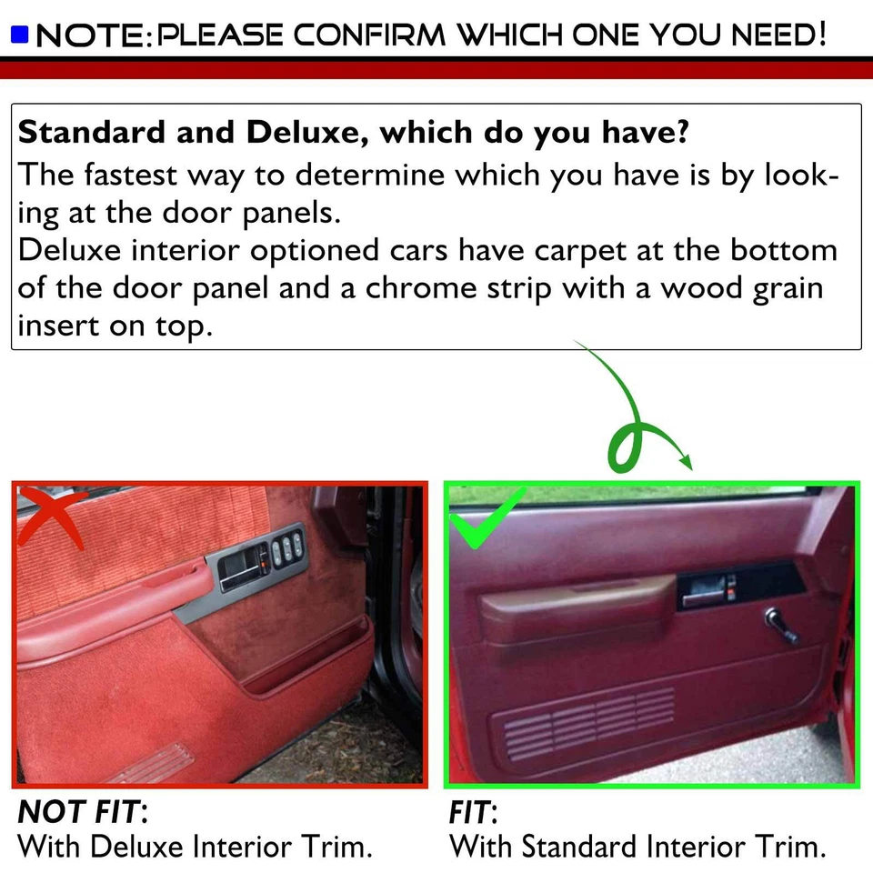 Door Armrest for Chevrolet GMC C/K 1500 2500 3500 1988-1994 Front Driver LH Red - Image 2 of 4