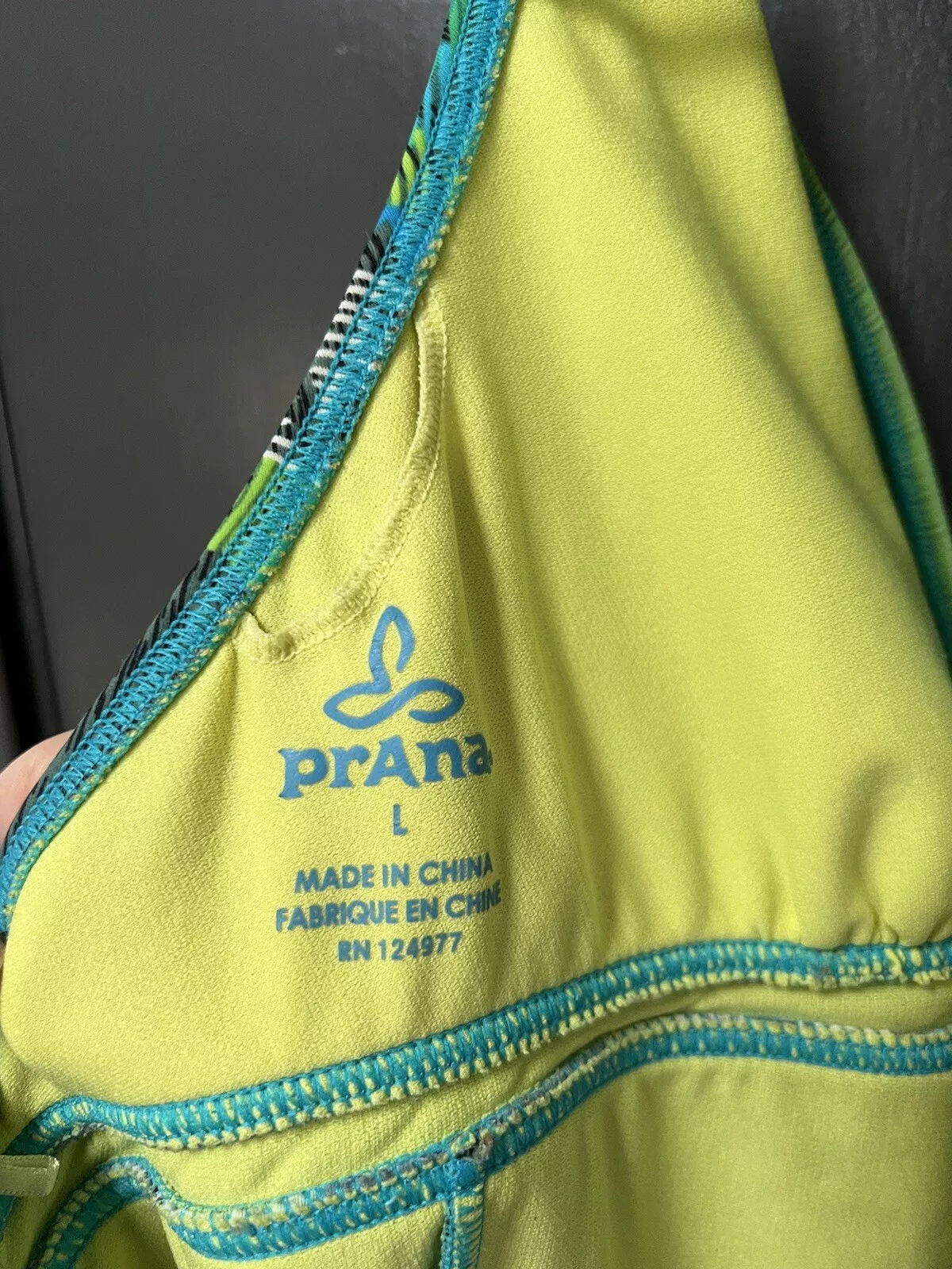 prana panama lahari one piece not padded blue print 