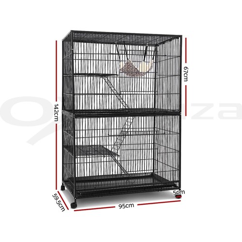 i.Pet Rabbit Cage Indoor Hutch Guinea Pig Bird Ferret Cat Hamster 142cm 4 Level - Picture 9 of 11