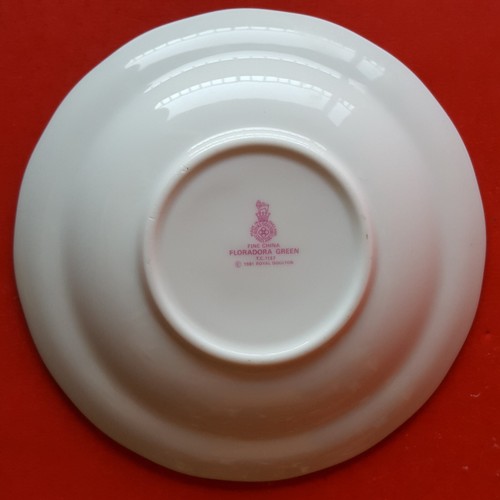 2 sets Royal Doulton Made in England FLORADORA GREEN TC 1127 Flat Cups & Saucers - Picture 16 of 16