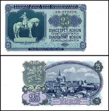 Czechoslovakia 25 Korun, 1953, P-84b, UNC