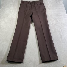 Vintage Levi's Pants Mens 36x32 Brown Polyester Dress Slacks Made in USA 90s