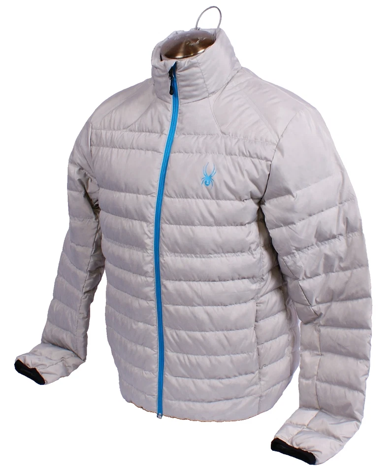 Spyder Men's L Prymo Down Jacket Cirrus Gray Full Zip Down Filled Puffer Jacket - Image 2 of 4