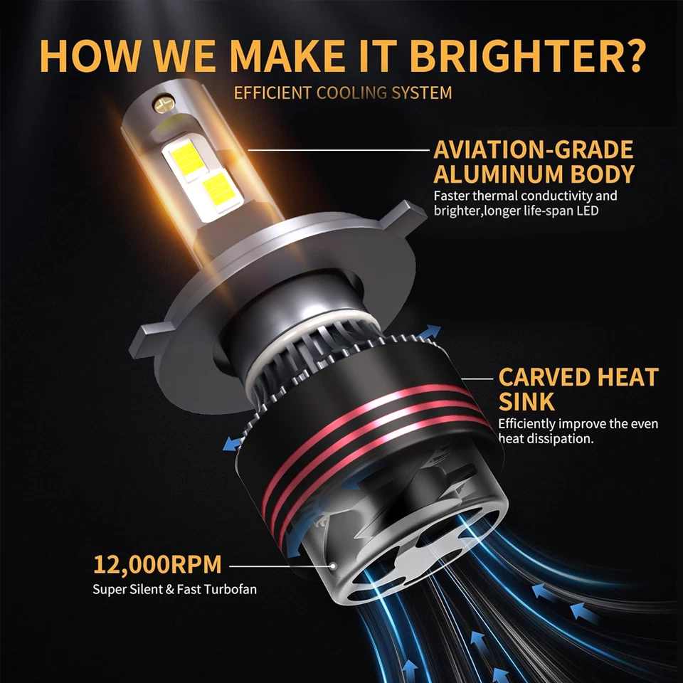 Faro LED 2x7" 7x6" haz alto bajo para camioneta Toyota 1982-1995 4Runner Foto 3 de 4