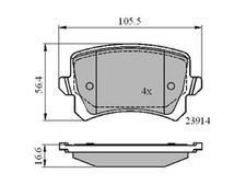 DriveTec PAD3247 Brake Pad Set Braking Fits VW Tiguan 2.0 TFSI 4motion 2.0 TDI