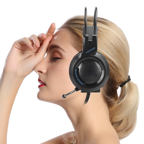 V2000 3 5 Mm Stereo-Headset Mit Rauschunterdrückung Mikrofon Für PC Tablet NTS - Afbeelding 17 van 18