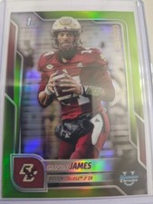 2025 Bowman University Football Grayson James Lime Refractor /275 #75