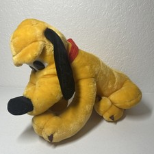 VTG Large Pluto Plush Disneyland Walt Disney World Stuffed 1980's 20" 