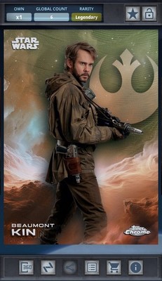 Beaumont Kin Green Wave 99cc Legendary - Star Wars Card Trader Topps Chrome 2025