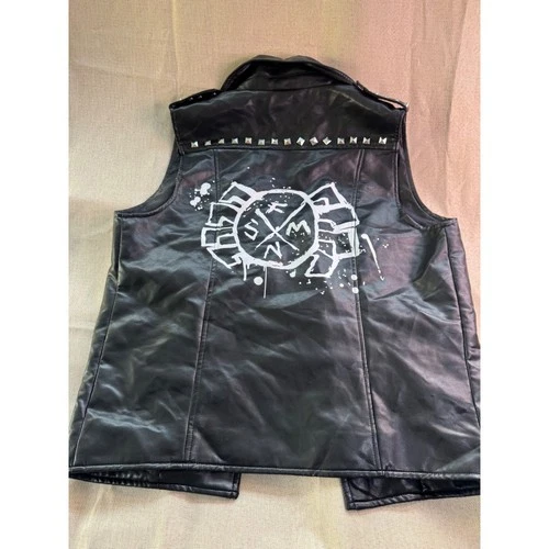Marvel Spider-Man Across The Spider-Verse Spider-Punk Faux Leather Vest Mens MD image 6