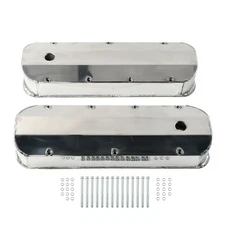 Fabricated Aluminum Valve Covers Polished for Big Block Chevy 396 427 454 BBC