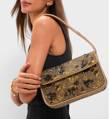 STAUD TOMMY BEADED   VINTAGE FLORAL SHOULDER BAG MSRP$395 LIMITED EDITION