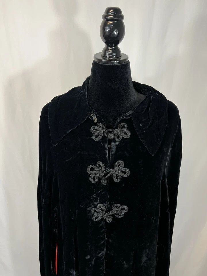 Capa de Terciopelo Negro Vintage Capa Gótico Renacimiento Teatro Disfraz Talla Única Foto 2 de 4