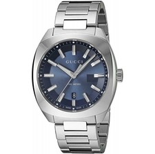 Gucci Men's Blue Dial Stainless Steel Swiss Quartz GG2570 Watch YA142303
