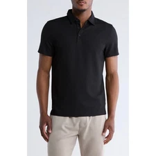 NWT $59 Kenneth Cole Active The Moab Collection BLACK Polo MEN'S SIZE SMALL