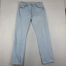 Levi's 501 Jeans Mens 36x34 Blue Straight Leg Button Fly VTG 90's Denim USA