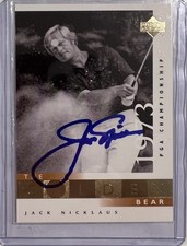Jack Nicklaus Upper Deck 1973 Card  117 Golden Bear Autographed Card.