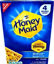 Nabisco Honey Maid Graham Crackers 4 x 14.4 Oz Box EXP 10/2026