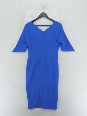 goat blue dress Crystal-embellished chiffon midi dress with an opened back 34 (FR) / Blue main image 0