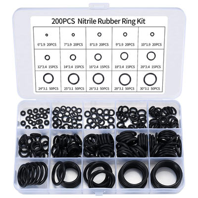 #ad O Ring Assortment Kit 200 Pcs ubber Washer Orings 15 Sizes Pressure Washer ... $13.23