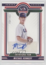 2022 Panini USA Baseball Stars & Stripes Blue Ink /499 Michael Kennedy Auto r9d