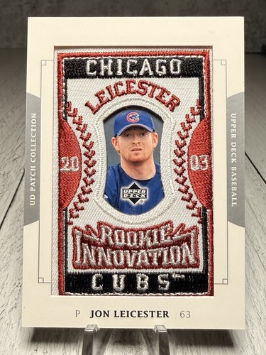 JON LEICESTER | 2003 Upper Deck Baseball ROOKIE INNOVATION Patch RC #157 CUBS