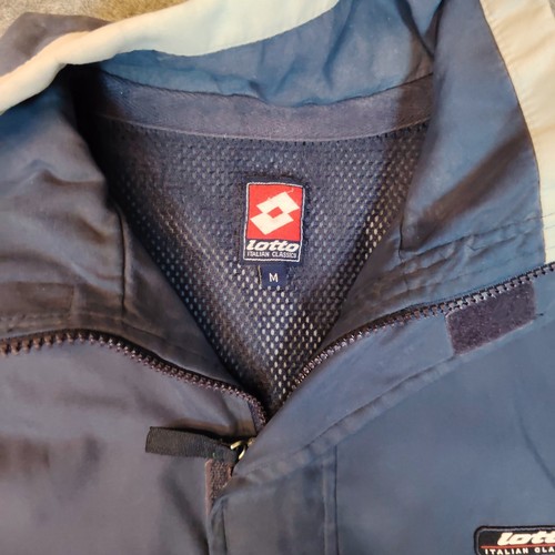Vintage Lotto Italy Quarter Zip Men’s Size Medium Blue 90s Y2K - Picture 5 of 8