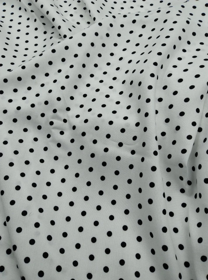 Polka Dot Viscose Cotton Fabric for Dresses, Blouses & Skirts 150x100cm - Image 4 of 4