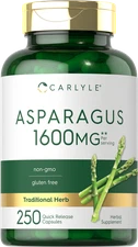 Asparagus Capsules | 1600mg | 250 Count | Non- GMO, Gluten Free | by Carlyle