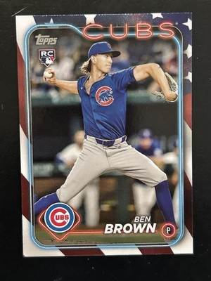 2024 Topps Update Independence Day /76 Ben Brown #US183 Chicago Cubs Rookie RC
