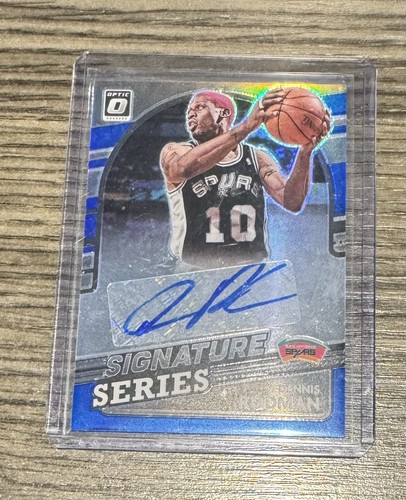 2021-22 Panini Donruss Optic Dennis Rodman Signature Series Spurs Blue Auto #/25