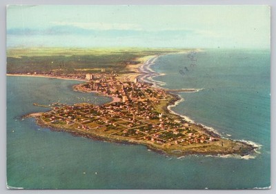 Aerial View of Punta del Este Uruguay c1970s Postcard