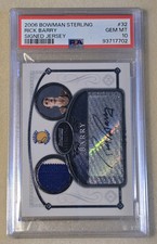 2006-07 Bowman Sterling RICK BARRY Signed Jersey Auto #32 PSA 10 Gem MT Warriors