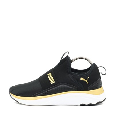 PUMA Damen Softride Schuhe Schwarz/Gold Synthetik Low-Top ämpfung Sneaker EU 38