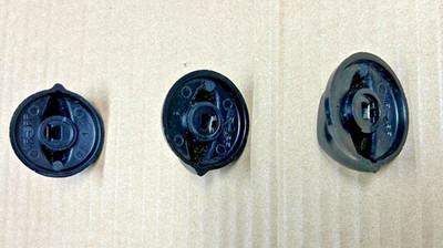 3x Whirlpool AKM 890 Bedienknöpfe Elektrokochfeld Schalter schwarz