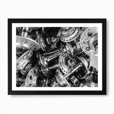 Shiny Old Bike Wheelhubs Art Print Framed Wall Art Poster Canvas Print Picture