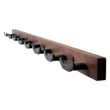 Coat Rack Wall Mount Coat Hooks Coat Hanger with 8 Metal Black Double - Hooks...