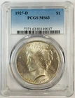 1927 D Peace Dollar PCGS MS-63