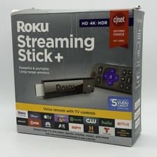 Roku Streaming Stick 3810R 4K HDR Voice Remote w/ TV Controls Open Box