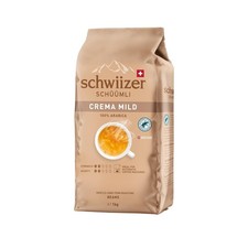 Schwiizer Sch&uuml;&uuml;mli Crema Mild Bohne 1kg Kaffeebohnen Kaffee Espresso Arabica Neu