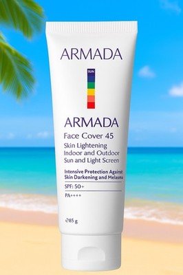 Armada Sun Face Cover 45 SPF 50+ | Intensive Protection for Skin Darkening  85 G