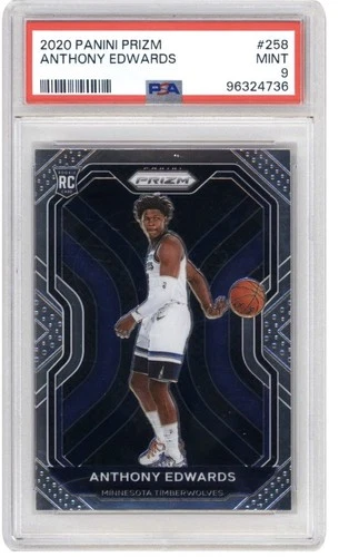 2020-21 Panini Prizm - Anthony Edwards #258 (RC) PSA 9