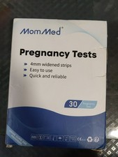 MomMed Pregnancy Test Kit 30 HCG Test Strips w/ Urine Cups Exp 07/26 S12