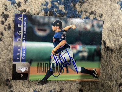 Chad Ogea IP autographed Baseball Card (Cleveland Indians) 1998 Upper Deck #343