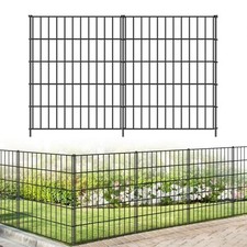 Metal Garden Fence 33.3in H x 23.3ft L , 10 Panels 33.3"Hx23.3ft 10Panels