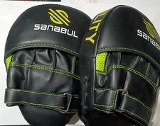 Sanabul Strike Pads Punch Mitts Large Size GREEN BLACK