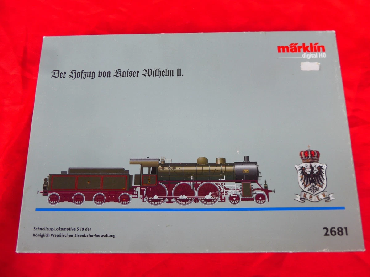 MARKLIN 2681 – Voiture-salon Du Kaiser + Fourgon à Bagages Du Train De Cour – H0 – Époque 4 – TOP