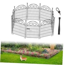 Tall Garden Fence Animal Barrier with Gate, 40 40in H  27in L 7 Panels 1 Gate